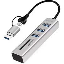 Logilink USB3.0 hub USB-A, SD/mic roSD slot, 2in1 UA0445