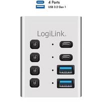 Logilink Hub USB3.2 Gen1, 4 ports , USB-A/C, on/off switc UA0446