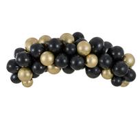 Balionų girlianda "Black and Gold" (60vnt, 200cm)