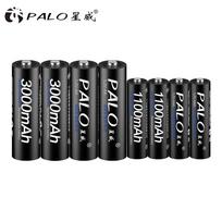 PALO įkraunama baterija AA 1,2 V Ni-MH Batteirse AA(HR6) 3000mAh ir AAA(HR03) 1100mAh NI-MH 2A/3A įkraunamos baterijos juoda