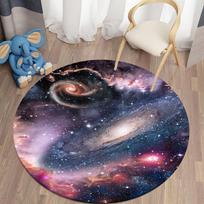 3D apvalūs kilimai svetainei Galaxy Space Grindų kilimėlio ploto kilimėliai vaikų kambariui Dekoratyviniai kilimai Virtuvės miegamojo kilimėliai 60cm x 60cm