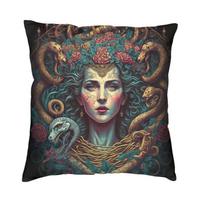 Prabangūs Graikų Mitų Gorgonės Medūzos Galvos Pagalvės Užvalkalai 40x40cm Aksominis Mesti Pagalvę Užvalkalas Sofai Kvadratinis Pagalvės Užvalkalas Dekoras 30x30cm 12x12in