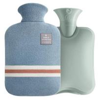 1000ml/2000ml Rankų šildytuvas Maišelis Geras sandarinimas Užpildomas vandeniu Atsparus aukštai temperatūrai Su megztu dangteliu Ilgai išliekantis šilumos išsaugojimas Šiltas 1000ML dangaus mėlyna spalva