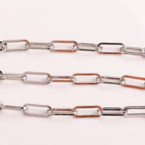 7 mm pločio nerūdijančio plieno plokščia grandinėlė „pasidaryk pats“ vėriniui/apyrankei papuošalams 1.6mm x 7mm x 18mm (Single Meter Approx. 52g)