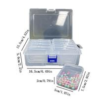 Skaidri plastikinė papuošalų laikymo dėžutė su dangteliu - 12–15 skyrelių 752 storage box
