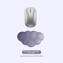 Gradient Cloud Keyboard & Mouse Wrist Rest Set - Memory Foam & Silicone gray