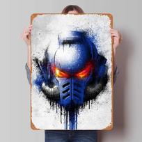W-Warhammers Metalo ženklas Pritaikomi žaidimų plakatai Vintažiniai namų dekoro elementai Retro skardos ženklas žaidėjo kambario dekoravimui Sienai 15.7x11.8In(40x30cm) black
