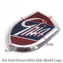 Automobilio lipdukas Emblemos GHIA Šoninio skydelio logotipas Pažymėti lipdukai Ford Focus 2 3 4 Mondeo Fiesta Ecosport Kuga Edge Explorer 1pcs