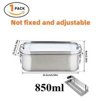 Bento Lunch Box adults, 304 Stainless Steel airtight lunchbox Food taper Meal Prep Containers,Packed lunch Bento Box BPA-free 1pcs
