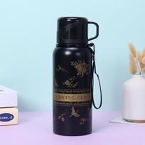 Dvigubos sienelės Gardenia termosinis buteliukas Didelės talpos sportinis virdulys Vakuuminis termosas Kasdieniam naudojimui 600ml balta