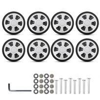 Set of 8 Travel Luggage Suitcase Replacement Wheels 60x12mm Plastic Caster Wheels Repair Kits Shelf Replacement Wheels juoda