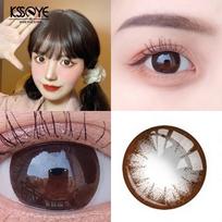 MillCreek kontaktiniai lęšiai 14,5 mm Big Beauty Black Doll Eyes 2 vnt/1 pora natūralių kasmetinių studentų, universalių moterų 0 ruda