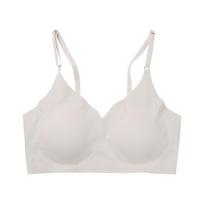 Besiūlė liemenėlė moterims Push Up apatinis trikotažas miegui Nuimamas paminkštintas Bralette One Piece Brassiere Belaidis Patogus Liemenėlė Aukščiausias intymus apatinis trikotažas S balta