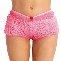 Moteriškos raukintos kelnaitės Bloomers raukiniai nėriniai, apatiniai kelnaitės apatiniai One Size rožinė