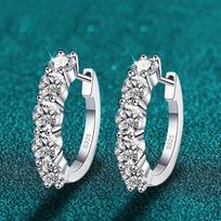 3 mm moteriški moissanito auskarai 925 sterlingų sidabro platinos papuošalai Zircon-3mm gray