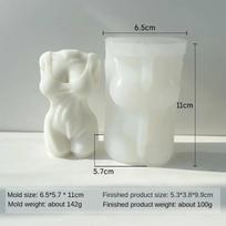 3D žmogaus kūno statulėlės žvakės silikono formos Vyriškos moters kūno aromato muilo gipso žvakės formelių gamyba namų amatų dekoravimo įrankiai A（1pcs）