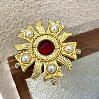 Barokinis Retro Dvaro Stiliaus Perlas Segė Vintažiniai Viduramžių Aksesuarai Smeigtukas Išskirtinė Korsažas Dabar raudona