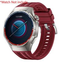 Be tarpų prabangi silikoninė nailoninė apyrankė Huawei Watch GT 6 Pro, guminė apyrankė Huawei Watch GT6 Pro, specializuota laikrodžio apyrankė For GT6 Pro 46mm raudona
