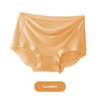 Women's Breathable Seamless Mid-Waist Cotton Modal Underwear with Antibacterial Crotch M