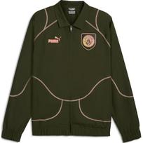 Puma Manchester City Ftbl Statement FW24 Track Jacket With Logo Fashion Zipper Long Sleeve Sports Coat Men Jacket Green 777794-29 S