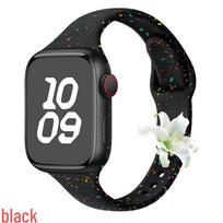 Compatible with Apple Watch 6-10 T-shaped Slim Confetti Silicone Sport Band 38mm, 40mm, 41mm, 42mm juoda