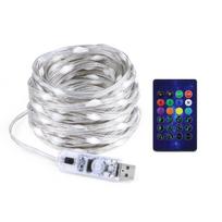 Kalėdų eglutės daugiaspalvės lemputės išmaniosios „Bluetooth“ programos valdymas 5 V USB LED styginių lempos nuotolinio valdymo pultas „Girland Fairy Lights Decor“ 5M