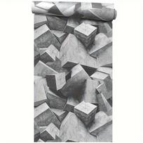 Drėgmės nepraleidžianti 3D pilkų plytų tapetai 1 rulonas Lipni vandeniui atspari retro namų sienų dekoravimo lipdukas 45*1000cm/17.7*393.7in gray