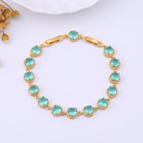 24K Light Green Zircon Womens Niche Bracelet Small Fresh Womens Bracelet