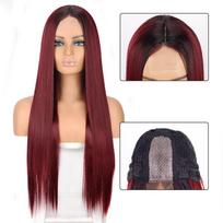 MERISIHAIR moteriški ilgi tiesūs juodi plaukai be kirpčiukų Sintetinio pluošto „Cosplay“ kasdieniai dėvimi nėriniai juodas perukas moterims 60 cm