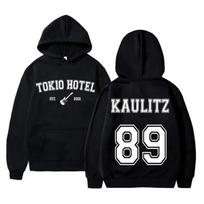Rock Grupės Tokio Hotel Džemperiai Kaulitz Spaudinys Vyrams Moterims Didelio Dydžio Džemperis Hip Hop Stiliaus Džemperiai Harajuku Puloveriai Unisex Drabužiai S black