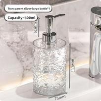 Foam Hand Sanitizer Bottle, Empty Bathroom Body Wash Bottle, Portioning Bottle, Press Bottle Foaming Device Round [400ML] sidabras/skaidri