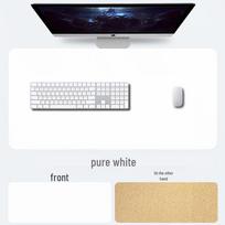 Extra-Large PU Leather Cork Mouse Pad: Stain-Resistant, Customizable Logo, Non-Slip, Silent Desk Mat 26x21cm (no edge stitching)