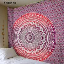 Mandala Bohemiškas Jogos Kilimėlis Paplūdimio Rankšluostis Šalis Antklodė Indiška Sienos Dekoracija Gobelenas 200x150cm geltona