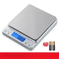 Virtuvinės svarstyklės kavos svarstyklės mažos buitinės maisto gramų svorio svarstyklės maisto kepimui iš nerūdijančio plieno gramai 0.1g / 3kg battery model