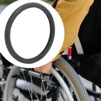 Neįgaliojo vežimėlio galinis ratas, kietas padangos, lengvai montuojamos atsarginės dalys, aukščiausios kokybės pakaitalas 16inch