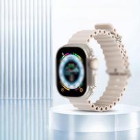 Silicone Marine Strap for Apple Watch S6/S7/S8 42-49mm oranžinė