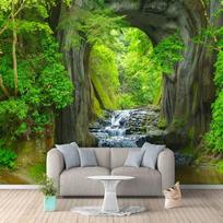 3D Foto Tapetai Freskos Žalias Miškas Urvo Peizažas Svetainė Miegamasis Fono Sienų Freska Tapetų Dekoravimas 200 cm(W) x 140 cm(H)