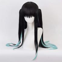 Anime Tokitou Muichirou Cosplay Sintetinis Perukas Muichiro Tokito Perukas Karščiui Atsparūs Sintetinių Plaukų Perukai as the picture-