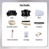 SBluuCosplay Kpop Huntrix Zoey Mira Rumi Cosplay Demonų Medžiotojų Cosplay Kostiumas Perukas Moteriškas Juodas Auksinis Kostiumas Helovino Šventės Suknelė XS