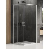 Dušo kabina New Trendy Prime 70x90 cm stumdomų durų, chromo furnitūra, skaidrus stiklas