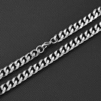 Vyriški Moteriški Papuošalai Rožinio Aukso Karoliai Grandinėlė Cuban Weaving Bismark Grandinė Vestuvinė Dovana 5mm-40cm sidabras