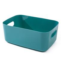 T-Book Stalinių kosmetikos ir smulkmenų organizatorius, Plastikinis laikymo krepšelis namams, virtuvei ir užkandžiams. Small (80g): 20*14.7*7 cm žalia