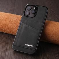 Apple iPhone 16 16e 15 14 Plus 13 12 11 Pro Max mini dėklas Retro PU odinis su kortelės lizdu, atsparus smūgiams, stovas, galinis dangtelis For iPhone 16e juoda