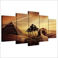 HD spausdintas 5 dalių drobės menas Egipto piramidžių sfinkso tapybos sienos paveikslėliai svetainei 20x35cm*2  20x45cm*2  20x55cm*1