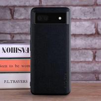 Dėklas, skirtas Google Pixel 6A coque Prabangios tekstilės Odinis minkštas TPU kietas telefono dangtelis google pixel 6a dėklui Pixel 6A juoda