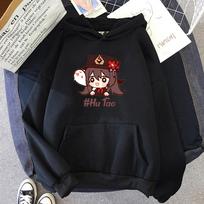 Hoodies Game Genshin Impact Hutao Printed Kawaii Hooded Women Fashion Pullover Sweatshirt Harajuku Unisex Oversized Hoodie S