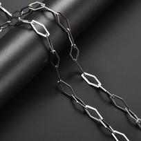 Creative Geometric Stainless Steel Link Neck Chain Necklace for Women Men Copper Color Collar Choker Metal Jewelry Accessories 20cm Bracelet