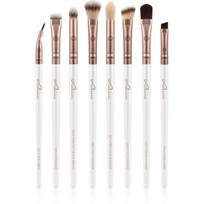 Luvia Cosmetics Prime Vegan All Eye Want šepetėlių rinkinys akių sričiai Pearl White / Metallic Coffee Brown