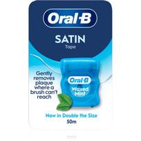 Oral-B Satin Tape Waxed Mint tarpdančių siūlas mėtos 50 m