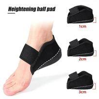 1 pora bintų 1-3 cm nematomas aukščio padidinimas silikoninė kojinė gelinis kulno įdėklas kulno pagalvėlė padas pusiau vidpadis pėdai moterims 1cm black